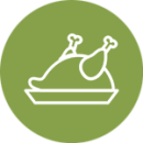 Comida y aves de corral